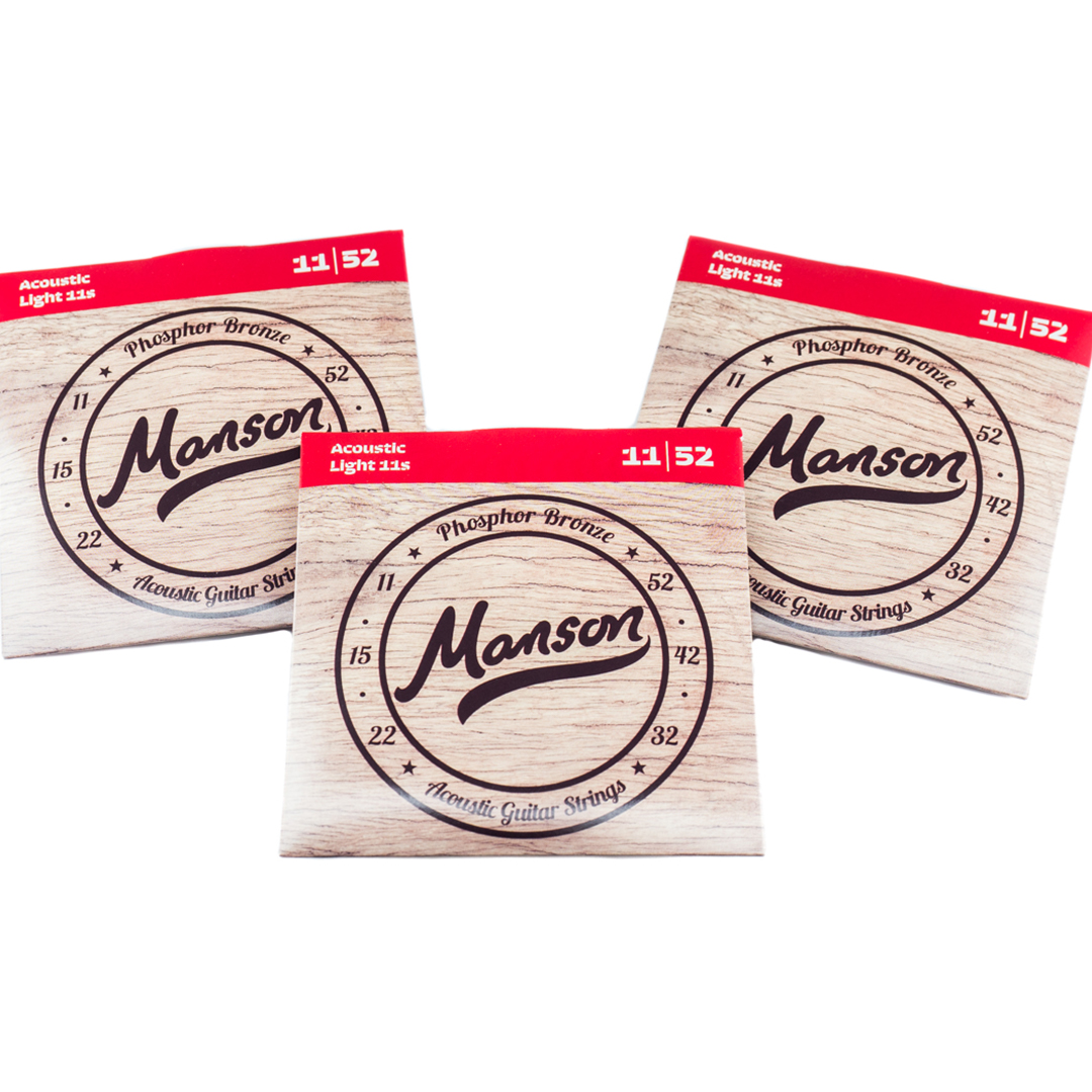 Manson Acoustic Guitar Strings Gauge 11-52 Multi-Pack