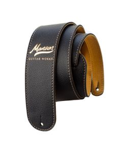 Manson Deluxe Leather Guitar Strap Gold 