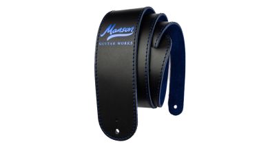 Manson Deluxe Leather Guitar Strap Bluebell