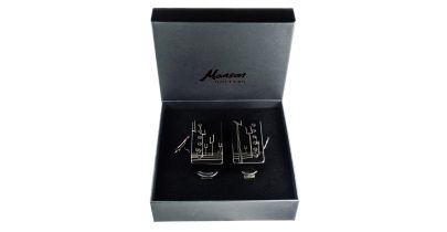 Manson PF-1 Matthew Bellamy Signature Humbucker Pickup Set Black Covered ORIGIN Etch