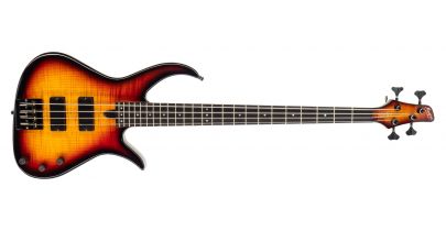 Manson E-Bass John Paul Jones Signature Bass Guitar Flame Top Gloss Vintage Sunburst