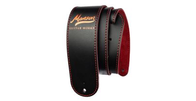 Manson Deluxe Leather Guitar Strap Red Alert