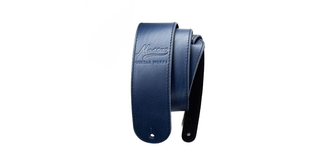 Manson Premium Leather Guitar Strap Bluebell