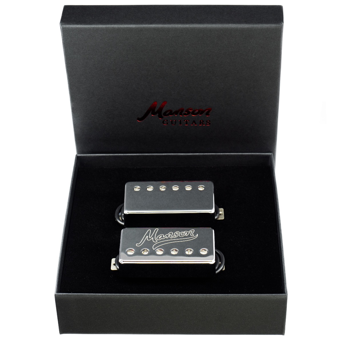 Manson PF-1 Matthew Bellamy Signature Humbucker Pickup Set Chrome Covered with Etch Set