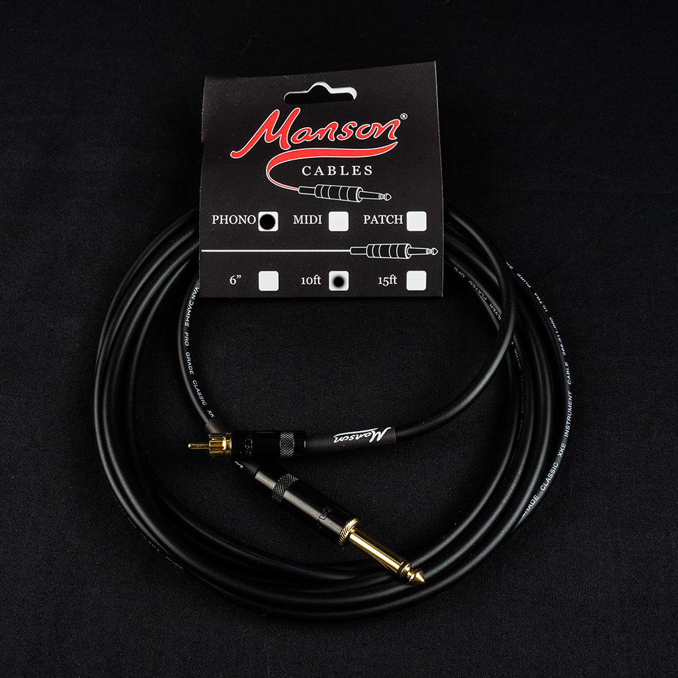Manson Jack to Phono Cable,Black