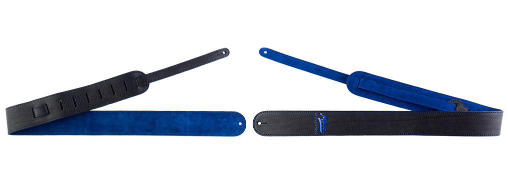 Manson Premium Leather Guitar Strap Bluebell 1